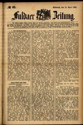 Ausgabe vom Mittwoch, den 12. April 1882.