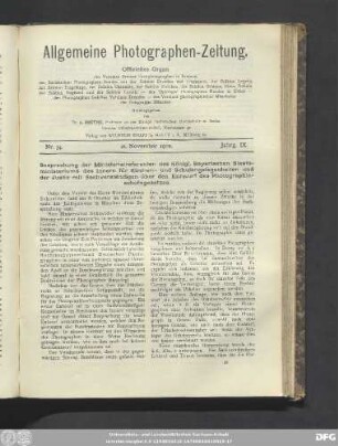 Nr. 34. 21. November 1902. Jahrg. IX.