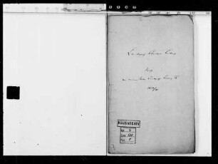 Briefe an Landgraf Christian Ludwig von seinem Vater Ludwig IX.