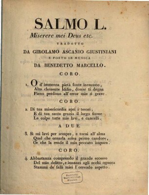 Salmo L Miserere mei Deus
