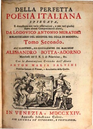 Della Perfetta Poesia Italiana, 2