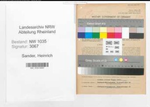 Entnazifizierung Heinrich Sander , geb. 30.08.1903 (Steiger)