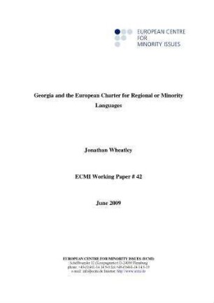 Georgia and the European charter for regional or minority languages