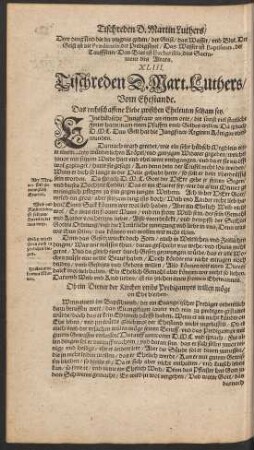XLIII. Tischreden D. Mart. Luthers/ Vom Ehestande.