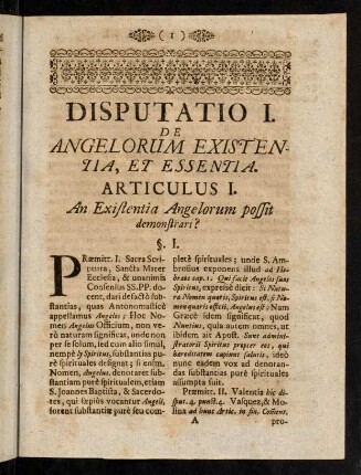 1-54, Disputatio I.
