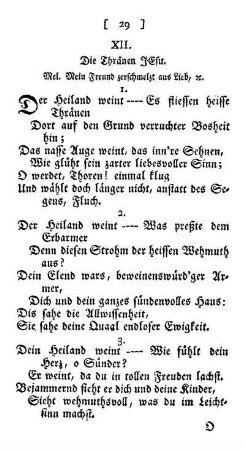XII. Die Thränen Jesu