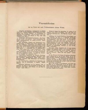 Verzeichniss der im Texte nur nach Verfassernamen citirten Werke.