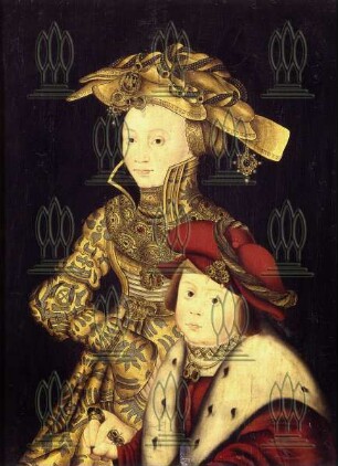 Kurfürstin Margarete von Sachsen mit Kurprinz Johann