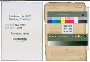 Entnazifizierung Alfred Schreiber , geb. 21.07.1912 (Zollbetriebsassistent)