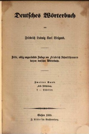 Deutsches Wörterbuch, 2,1. L - Schröter