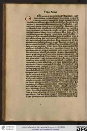 Quamvis omne peccatum sit generaliter contra deum trinum et unum...