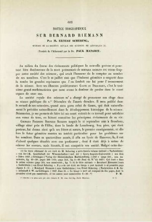 Notice biographique sur Bernard Riemann.