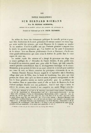 Notice biographique sur Bernard Riemann.