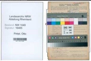 Entnazifizierung Otto Pirkel , geb. 11.01.1899 (Vermessungsingenieur)