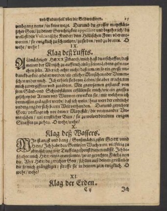 IX. Klag deß Luffts.
