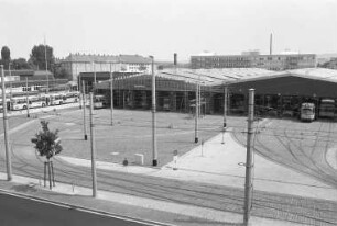 Betriebshof Tullastraße der Verkehrsbetriebe Karlsruhe (Straßenbahndepot Ost). Umbau und Erweiterung