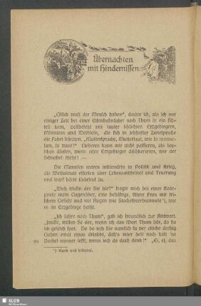 Übernachten mit Hindernissen
