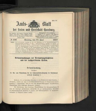 No. 146, 17. Juni 1917