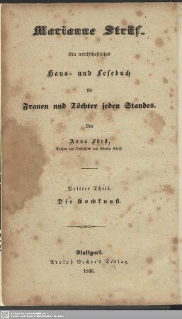 3: Marianne Strüf's vollständiges Kochbuch für alle Stände