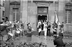Hochzeit des Mitglieds Karnevalsgesellschaft "Badenia" Günter Schöpflin in der Kleinen Kirche