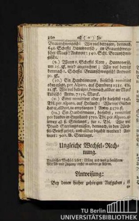 Ungleiche Wechsel-Rechnung.