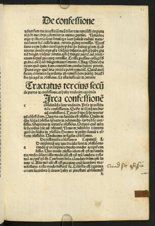 Tractatus tercius secunde partis de confessione.