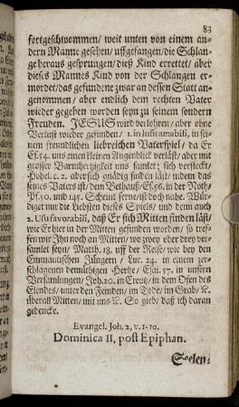 Evangel. Joh. 2, v. 1-10. Dominica II. post Epiphan.