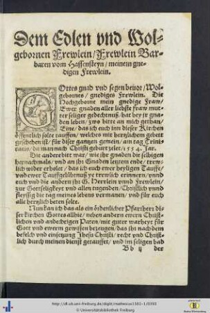 Widmungsschreiben.