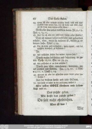 Das sechste gebot.