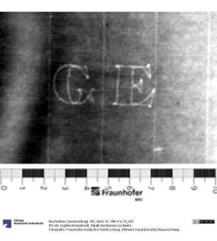 Buchstaben (zweikonturig): GE