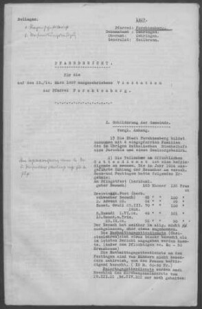 Forchtenberg: Pfarrbericht 1927