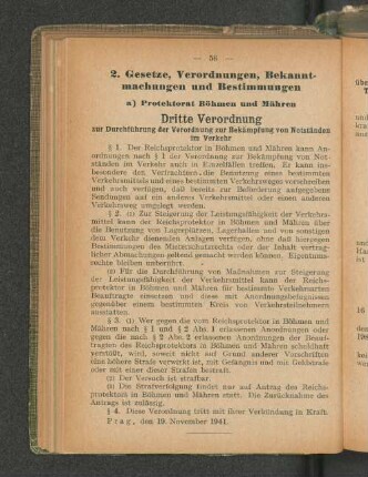a) Protektorat Böhmen und Mähren