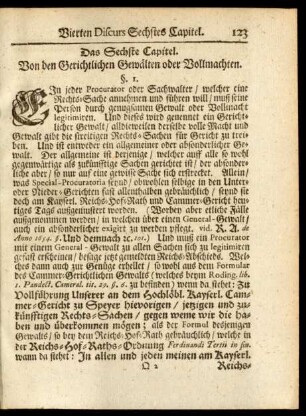 Das Sechste Capitel.