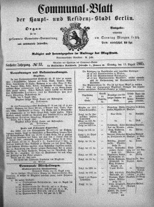 1865,33: No. 33, 13. August 1865