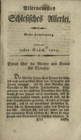 72stes Stück. 1805.
