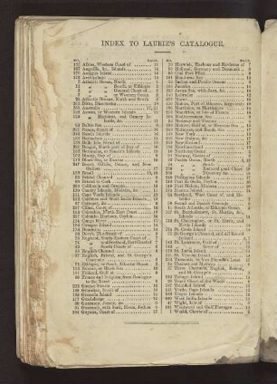 INDEX TO LAURIE'S CATALOGUE