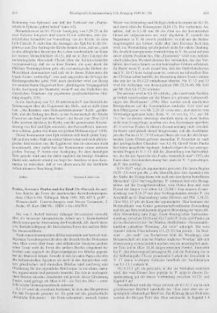 613-615 [Rezension] Probst, Hermann, Paulus und der Brief