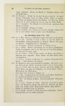 Der siebenjährige Krieg. 1756-1763