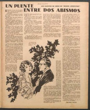 Un puente entre dos abismos : Los cuentos de amor de "Mundo Argentino"