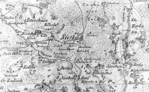 Niesky. Atlas von Schlesien, Kr. Rothenburg, Verlag C. Flemming/Glogau, um 1850