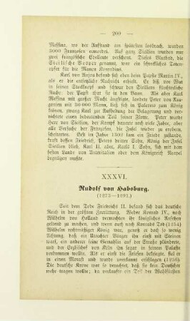 XXXVI. Rudolf von Habsburg. (1273 - 1291.)