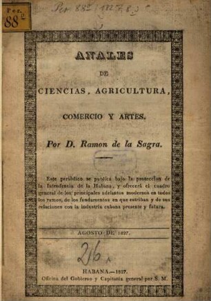 Anales de ciencias, agricultura, comercio y artes. 1827,8/9