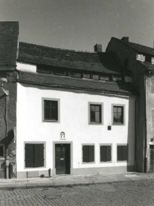 Freiberg, Untergasse 4. Wohnhaus (bezeichnet 1540). Straßenansicht