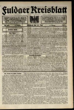 Zweite Ausgabe vom Mittwoch, den 19. Juli 1911.