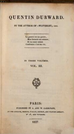 Quentin Durward : in three volumes, 3