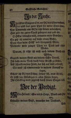 Vor der Predigt. - Danksagung.