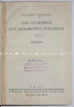 Futuristischer Roman von Alexej Tolstoi