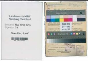 Entnazifizierung Josef Stoeckler , geb. 24.03.1895 (Webmeister)