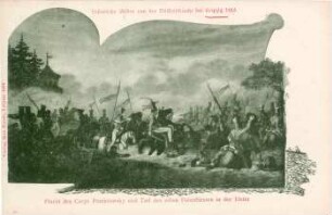 Flucht des Corps Poniatowsky und Tod des edlen Polenfürsten in der Elster [Historische Bilder von der Völkerschlacht bei Leipzig 1813]