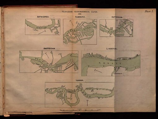 Vergleiche Verschiedener Häfen 1898 Hamburg.